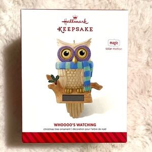 2014 Whoooo's Watching, Solar Powered Hallmark Keepsake Ornament (QGO1226)